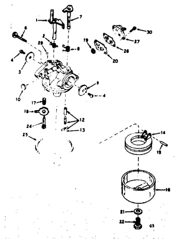 Carburetor assembly no. 631729