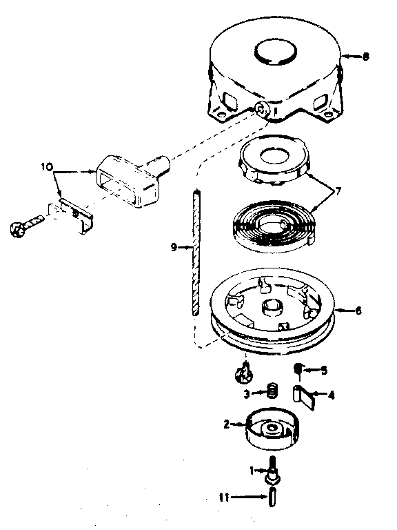 Rewind starter assembly no. 590420