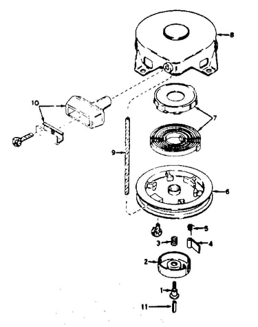 Rewind starter assembly no. 590420
