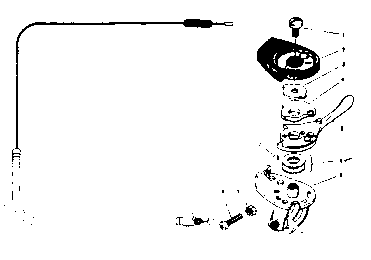 Trigger lever & cable assembly