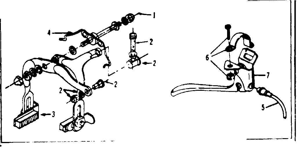 Caliper hand brake replacement parts