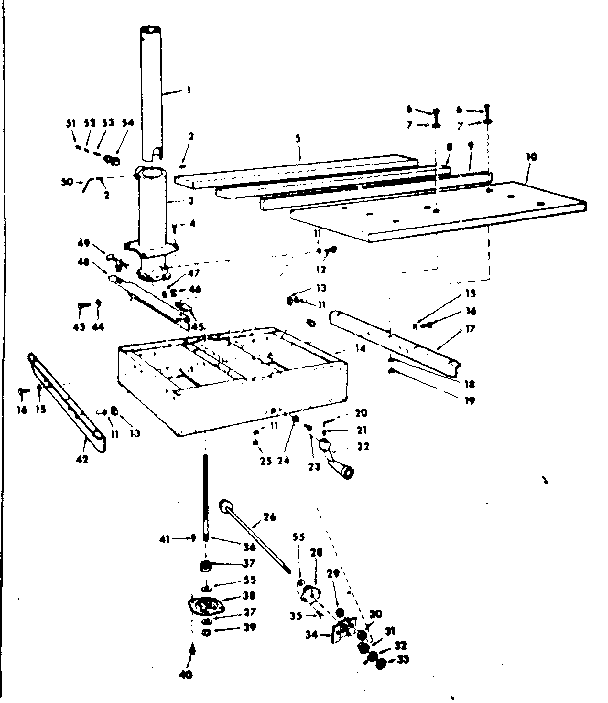 Rip fence and table assembly