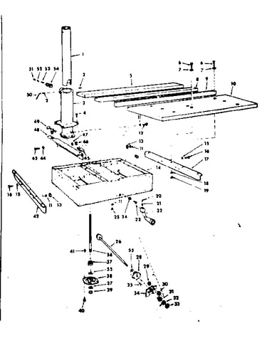 Rip fence and table assembly