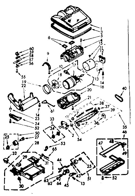 Nozzle and motor assembly