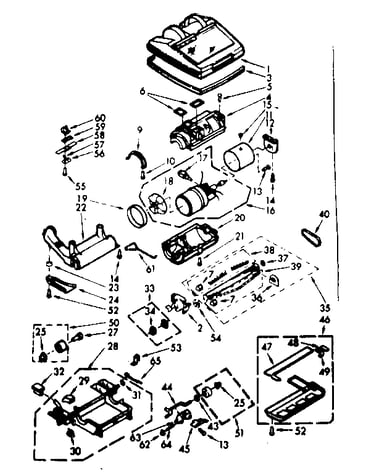 Nozzle and motor assembly