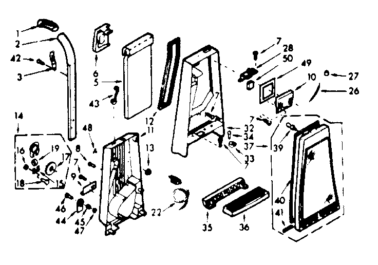 HANDLE AND BAG HOUSING