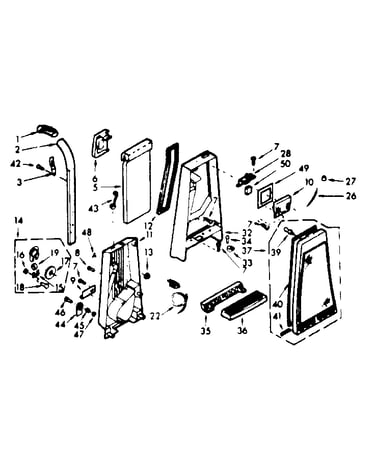 Handle and bag housing