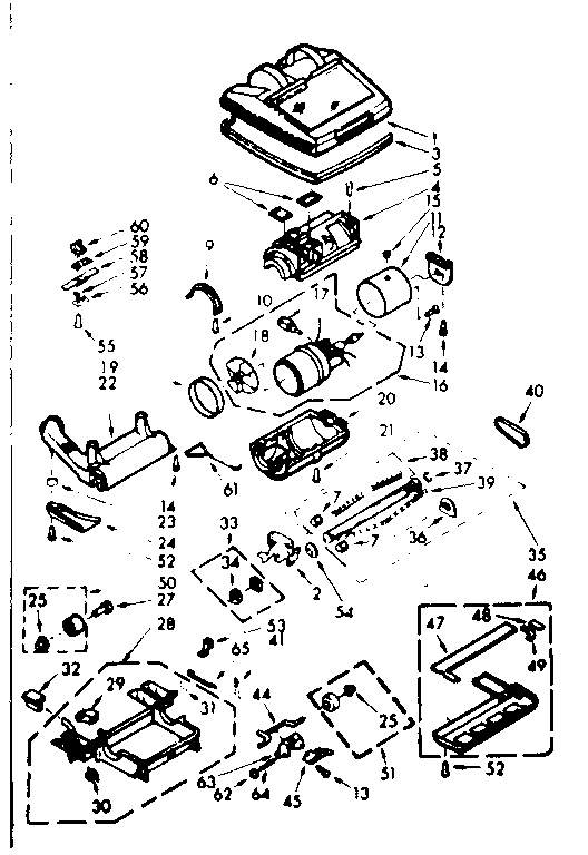 Nozzle and motor assembly