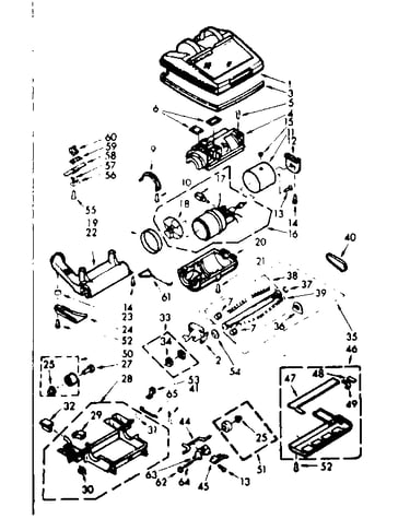 Nozzle and motor assembly