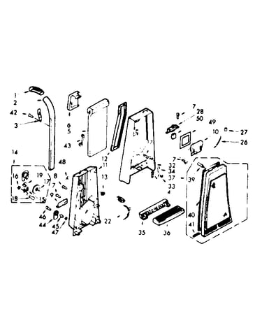 Handle and bag housing