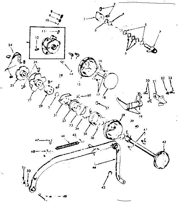 Geared cam assembly