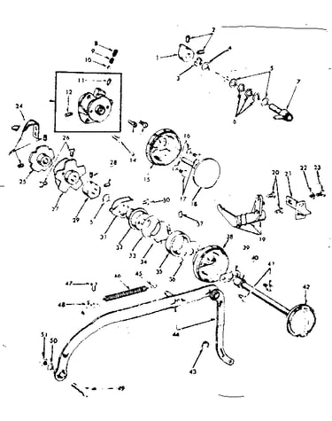 Geared cam assembly