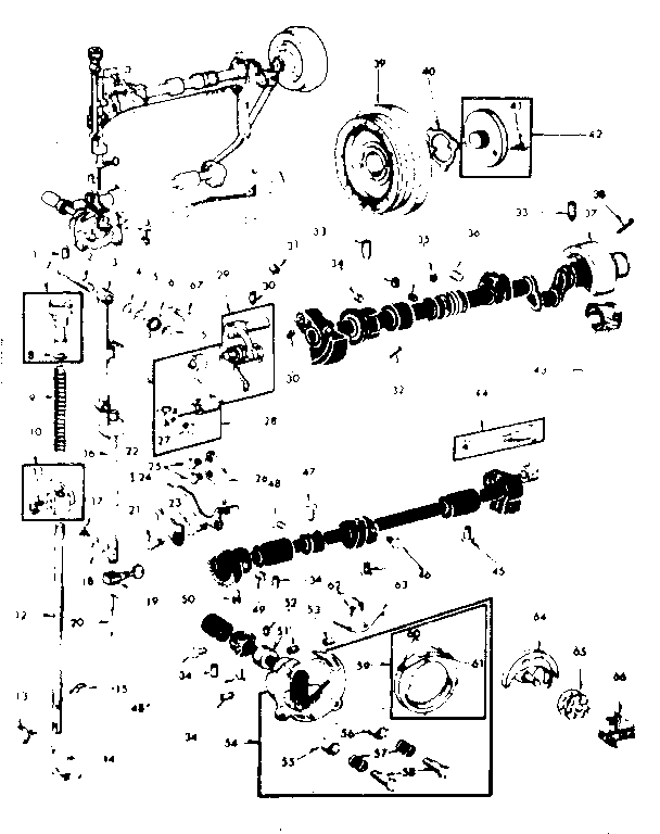 PRESSER BAR AND SHUTTLE ASSEMBLY