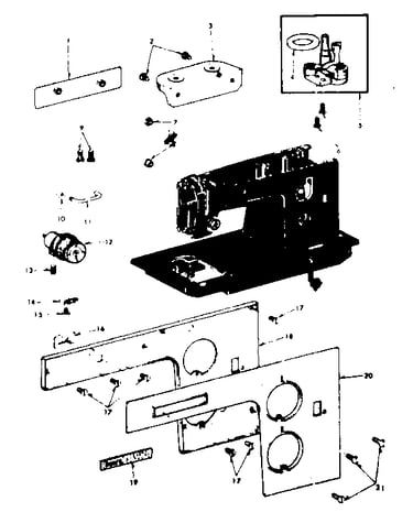 Bobbin winder and face plate