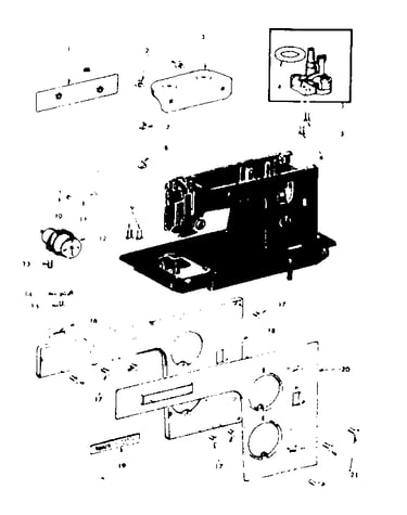 Bobbin winder and face plate