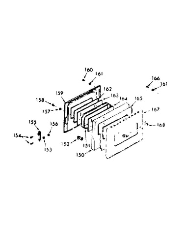 Oven & broiler door