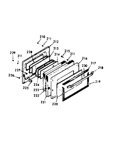 Oven door section