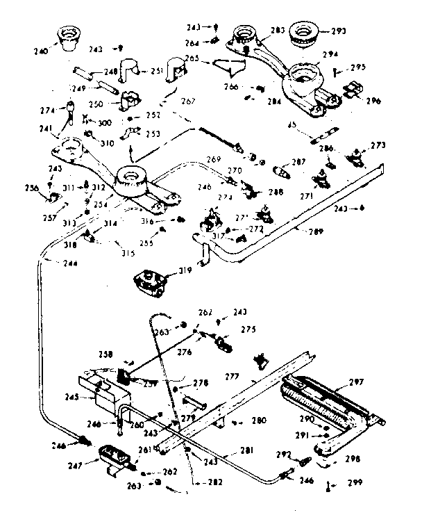 Burner section