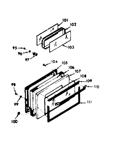 Oven door section