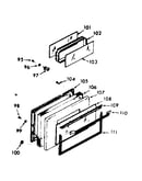 Oven door section