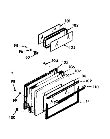 Oven door section