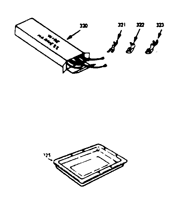 Wire harnesses & components & optional rotisserie pan kit
