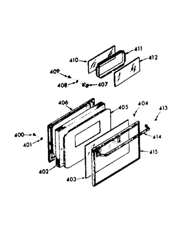 Oven door section
