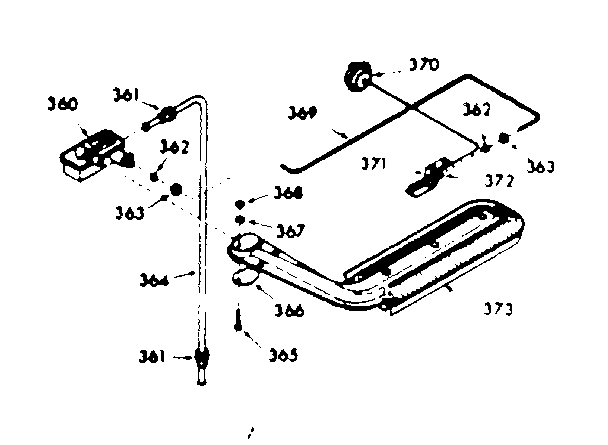 Upper oven burner section