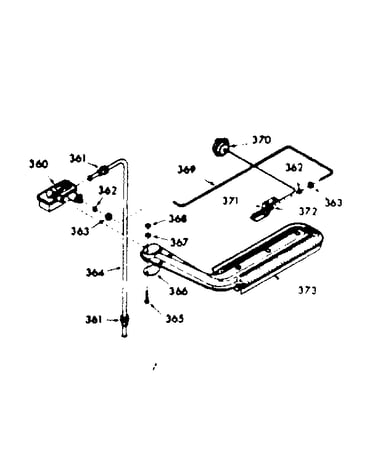 Upper oven burner section