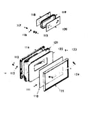 Lower oven door section