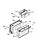 Lower oven door section