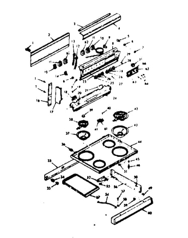 Backguard & main top section