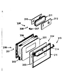 Oven door section