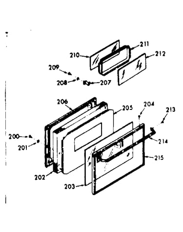 Oven door section