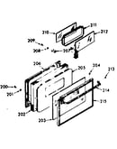 Oven door section