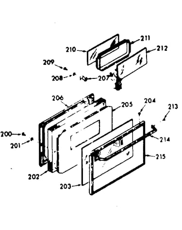 Oven door section