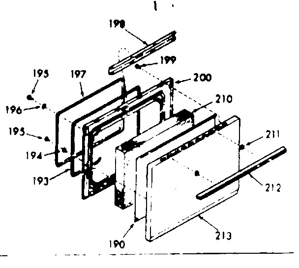 Oven door section