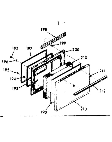 Oven door section