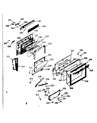 Oven door section
