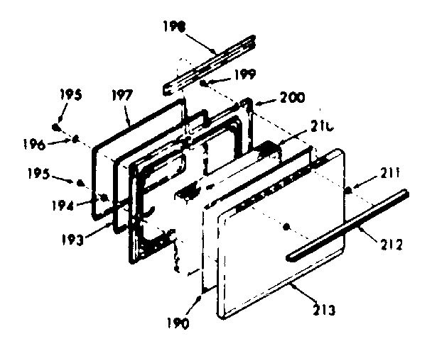 Oven door section