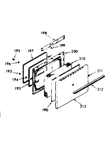 Oven door section