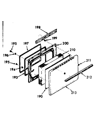 Oven door section