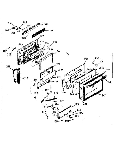 Oven door section
