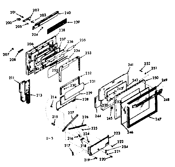 LOWER OVEN DOOR SECTION