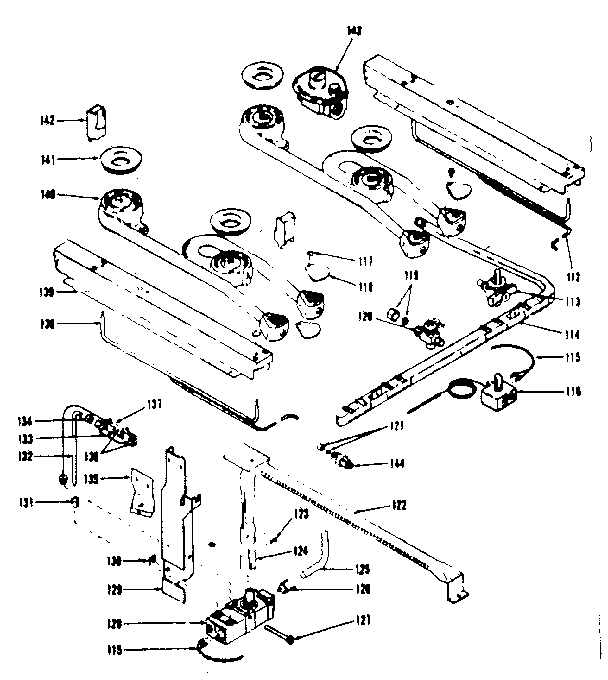 Oven and top burner