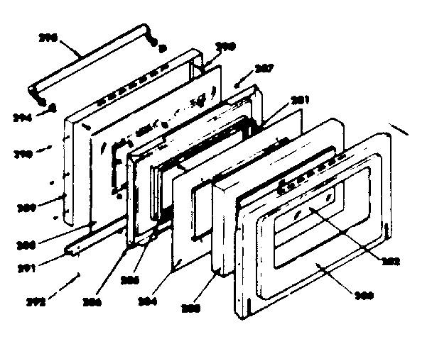 Oven door parts