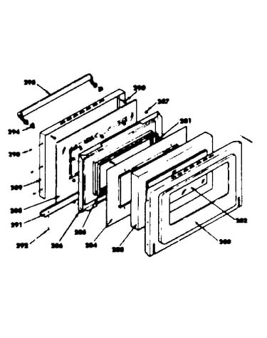 Oven door parts