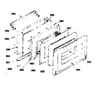 Kenmore 1554547300 oven door parts diagram