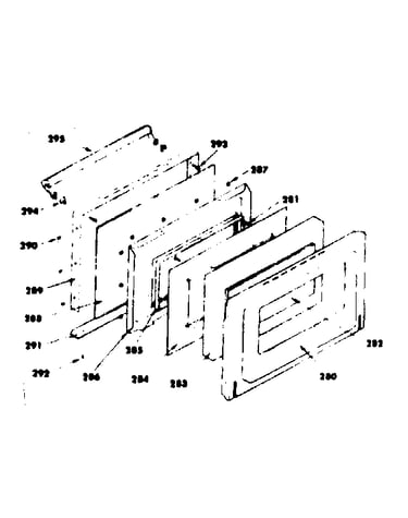 Oven door parts