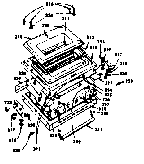 Oven door parts